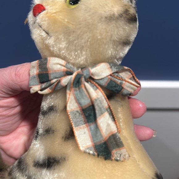 Unbranded Steiff kitten sitting cat kitty green eyes sewn nose mohair beautiful - Picture 8 of 15